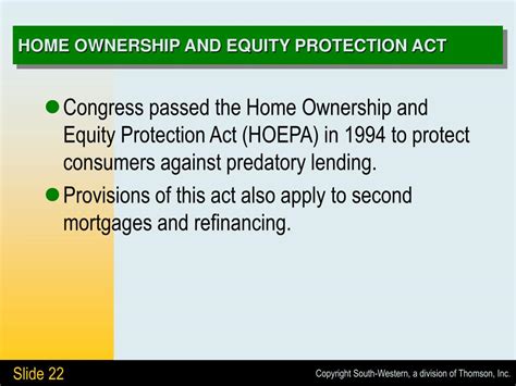 home ownership and equity protection act.
